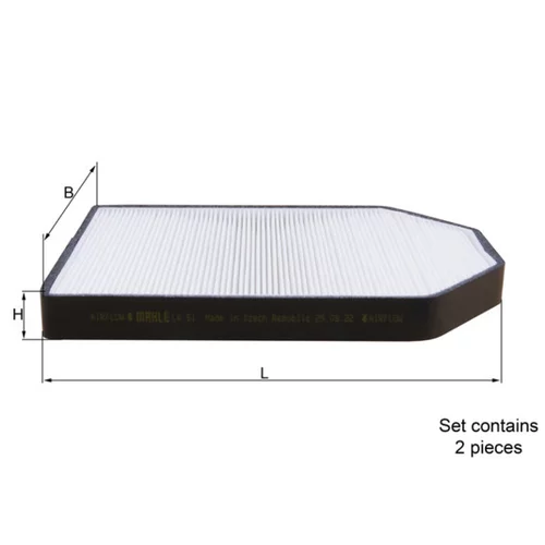 Filter vnútorného priestoru LA 51/S /MAHLE/ - obr. 2