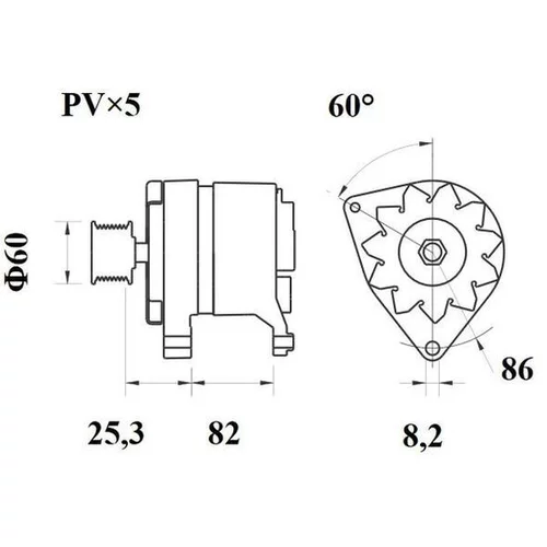 Alternátor MG 102 /MAHLE/ - obr. 4