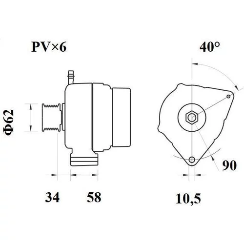 Alternátor MAHLE MG 1212