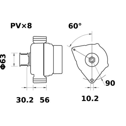 Alternátor MG 36 /MAHLE/ - obr. 4