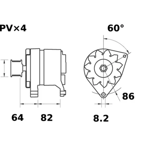 Alternátor MG 507 /MAHLE/ - obr. 2