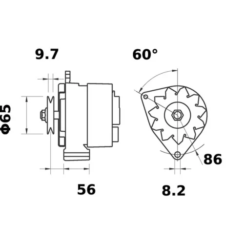 Alternátor MG 615 /MAHLE/ - obr. 4