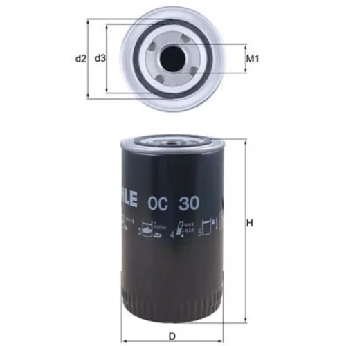 Olejový filter OC 30 /MAHLE/ - obr. 2