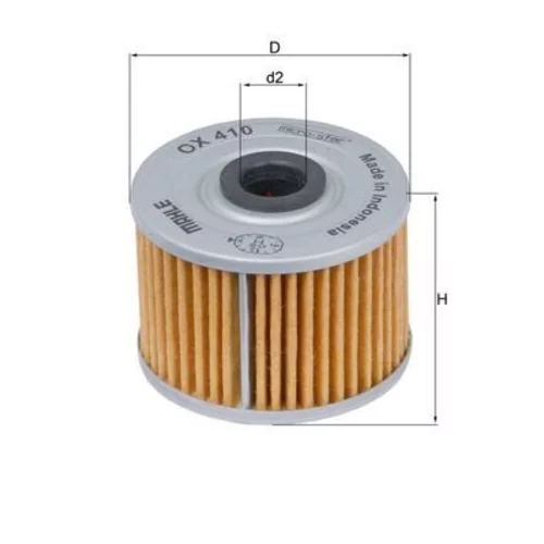 Olejový filter OX 410 /MAHLE/ - obr. 2