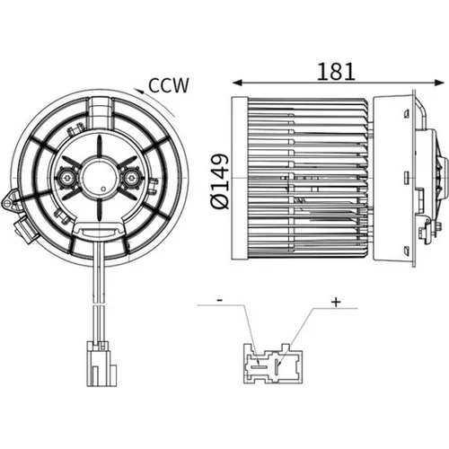 Vnútorný ventilátor MAHLE AB 424 000S