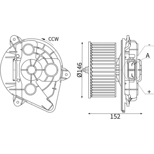 Vnútorný ventilátor MAHLE AB 446 000S