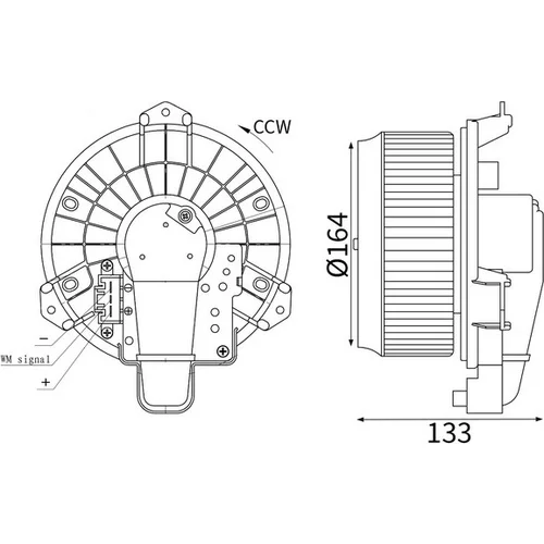Vnútorný ventilátor MAHLE AB 482 000S
