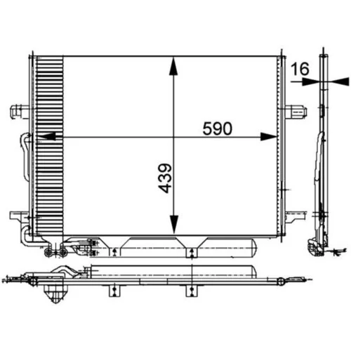 Kondenzátor klimatizácie AC 318 000P /MAHLE/ - obr. 1