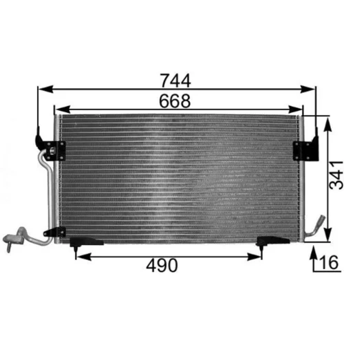 Kondenzátor klimatizácie AC 342 000S /MAHLE/ - obr. 1