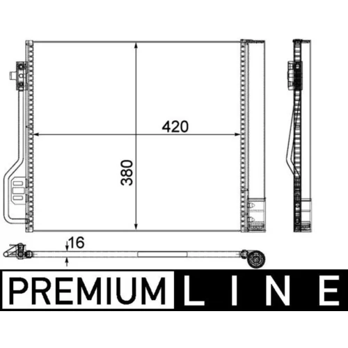 Kondenzátor klimatizácie MAHLE AC 488 000P