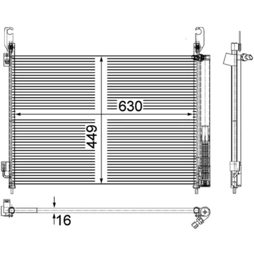 Kondenzátor klimatizácie AC 588 000P /MAHLE/ - obr. 1