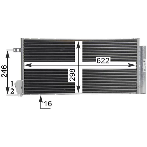 Kondenzátor klimatizácie AC 634 000P /MAHLE/ - obr. 8