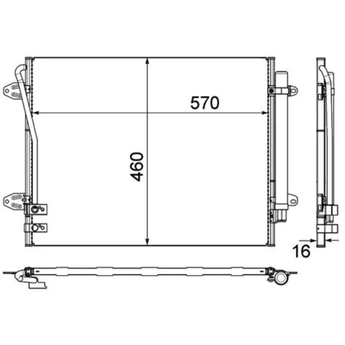 Kondenzátor klimatizácie AC 734 000P /MAHLE/ - obr. 1