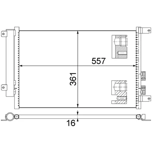 Kondenzátor klimatizácie MAHLE AC 809 000S