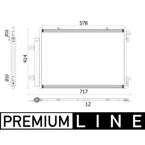 Kondenzátor klimatizácie MAHLE AC 898 000P