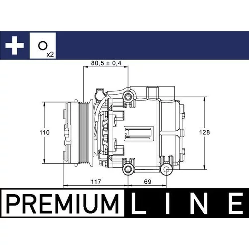Kompresor klimatizácie MAHLE ACP 858 000P