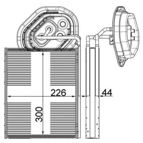 Výparník klimatizácie AE 3 000P /MAHLE/ - obr. 1