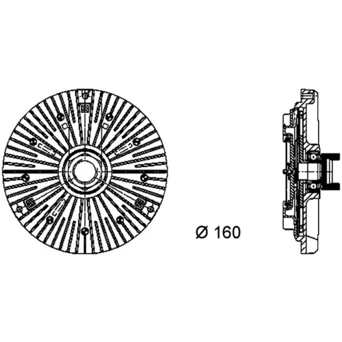 Spojka ventilátora chladenia CFC 58 000P /MAHLE/ - obr. 1