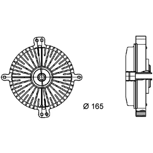 Spojka ventilátora chladenia CFC 80 000P /MAHLE/ - obr. 1