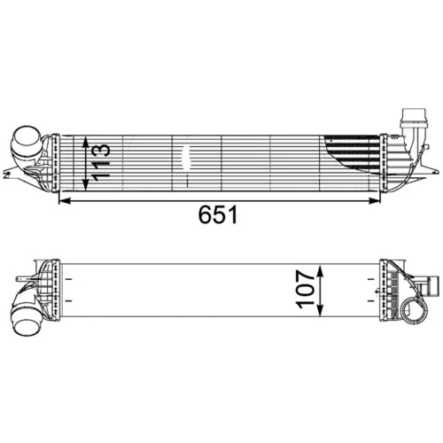 Chladič plniaceho vzduchu CI 151 000P /MAHLE/ - obr. 3