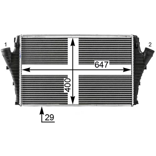 Chladič plniaceho vzduchu CI 24 000P /MAHLE/ - obr. 10