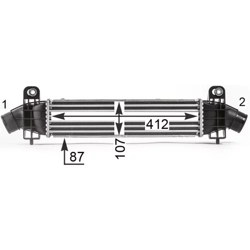 Chladič plniaceho vzduchu CI 25 000P /MAHLE/ - obr. 10