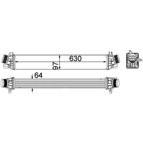 Chladič plniaceho vzduchu CI 259 000P /MAHLE/ - obr. 3