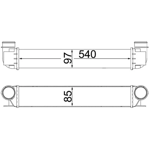 Chladič plniaceho vzduchu CI 338 000S /MAHLE/ - obr. 1