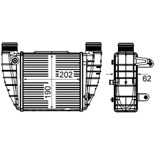 Chladič plniaceho vzduchu CI 421 000S /MAHLE/ - obr. 1