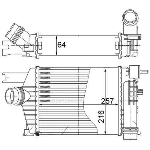 Chladič plniaceho vzduchu CI 498 000S /MAHLE/ - obr. 1