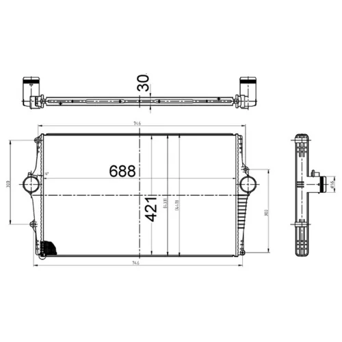 Chladič plniaceho vzduchu CI 522 000S /MAHLE/ - obr. 1