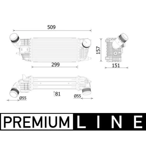 Chladič plniaceho vzduchu MAHLE CI 613 000P