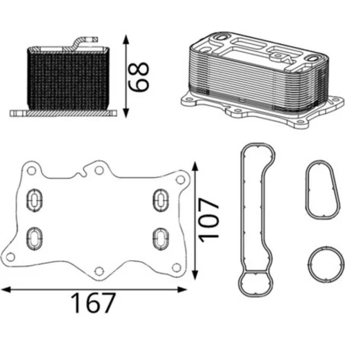 Chladič motorového oleja MAHLE CLC 421 000S
