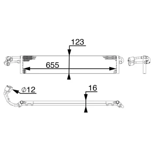 Chladič oleja automatickej prevodovky CLC 71 000P /MAHLE/ - obr. 1