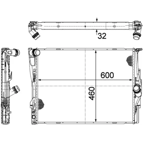 Chladič motora CR 1087 000P /MAHLE/ - obr. 1