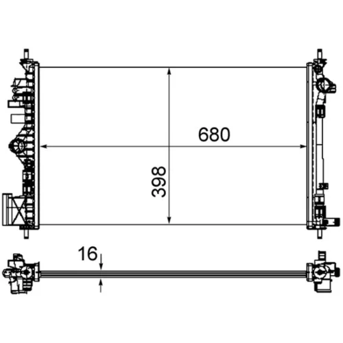 Chladič motora CR 1097 000P /MAHLE/ - obr. 1
