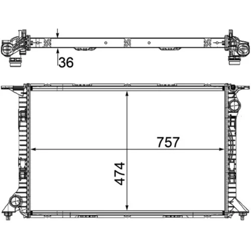 Chladič motora CR 1132 000P /MAHLE/ - obr. 1