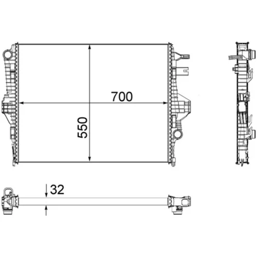 Chladič motora MAHLE CR 1183 000P
