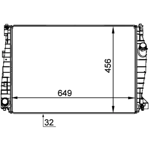 Chladič motora MAHLE CR 1357 000P