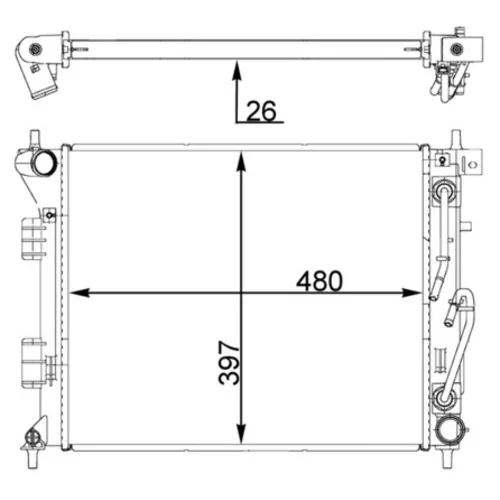 Chladič motora CR 1405 000P /MAHLE/ - obr. 1