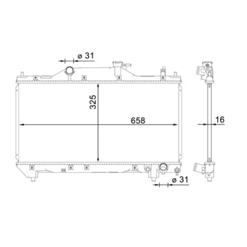 Chladič motora CR 1660 000S /MAHLE/ - obr. 1