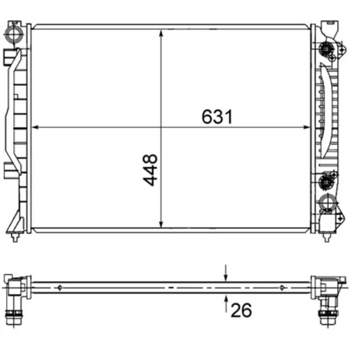 Chladič motora MAHLE CR 1686 000S