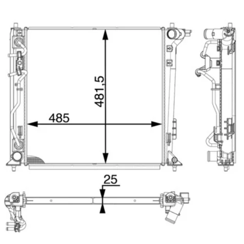 Chladič motora MAHLE CR 1979 000P
