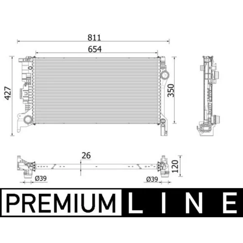 Chladič motora CR 2335 000P /MAHLE/ - obr. 1