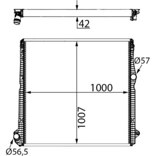 Chladič motora MAHLE CR 2453 000S