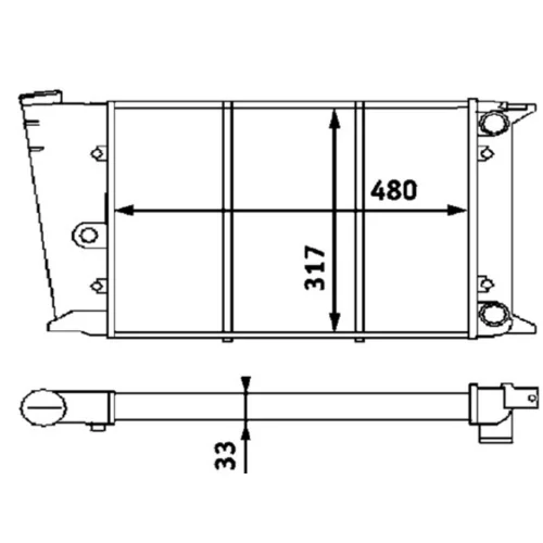 Chladič motora CR 418 000P /MAHLE/ - obr. 1