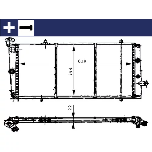 Chladič motora MAHLE CR 444 000S