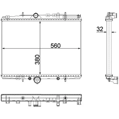 Chladič motora CR 514 000P /MAHLE/ - obr. 1