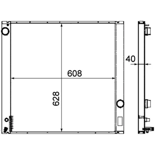 Chladič motora CR 530 000P /MAHLE/ - obr. 1