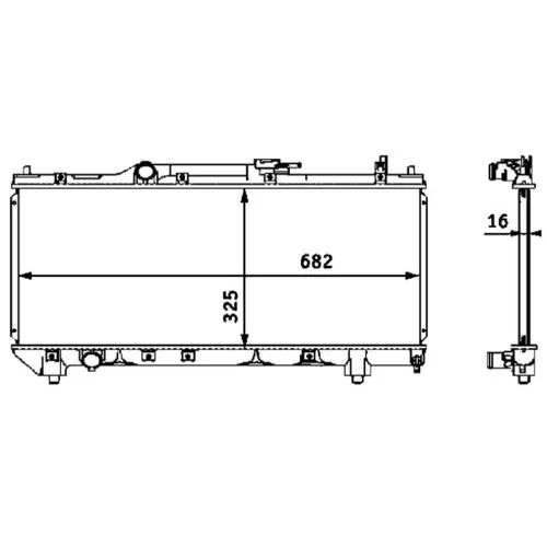 Chladič motora MAHLE CR 543 000S